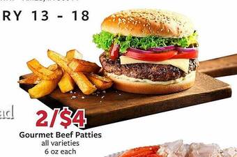 Fareway Gourmet beef patties offer