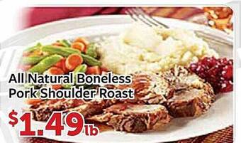 Fareway All natural boneless pork shoulder roast offer