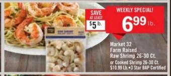 Price Chopper Market 32 farm raised raw shrimp offer