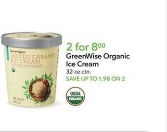 Publix Greenwise organic ice cream offer