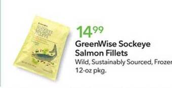 Publix Greenwise sockeye salmon fillets offer