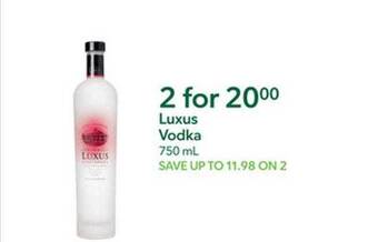 Publix Luxus vodka offer