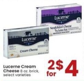 Albertsons Lucerne Cream Cheese 8 oz offer