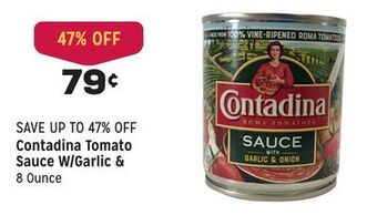 Grocery Outlet Tomato sauce w/garlic & offer