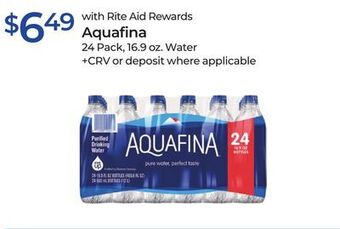 Rite Aid Aquafina offer
