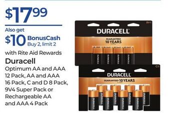 Rite Aid Duracell offer