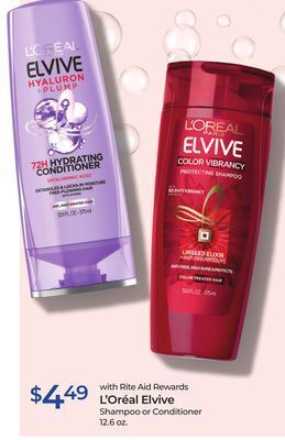 Rite Aid L'oréal elvive offer