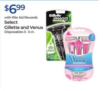 Rite Aid Select gillette and venus offer