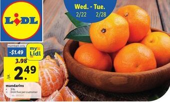 Lidl Mandarins offer