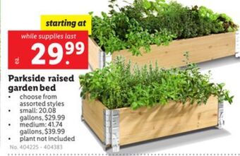 Lidl Parkside raised garden bed offer