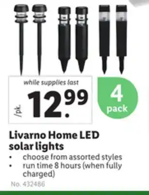 Lidl Livarno home led solar lights offer