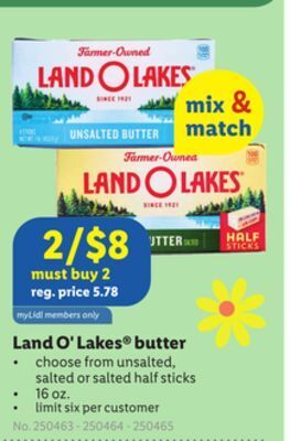 Lidl Land o' lakes® butter offer