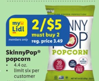Lidl Skinnypop® popcorn offer