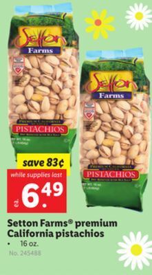 Lidl Setton farms® premium california pistachios offer
