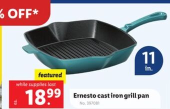 Lidl Ernesto cast iron grill pan offer