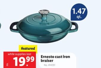 Lidl Ernesto cast iron braiser offer
