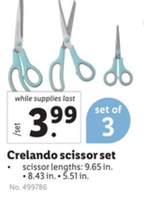 Lidl Crelando scissor set offer
