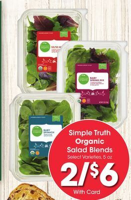 Kroger Simple truth organic salad blends offer