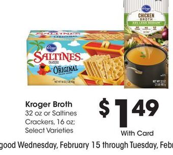 Kroger Kroger broth offer