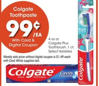 Kroger Colgate toothpaste offer