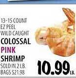 Colossal pink shrimp