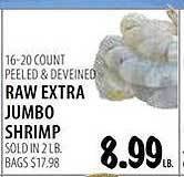 Karns Raw extra jumbo shrimp offer