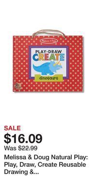 Kohl's Melissa & doug natural play: play, draw, create reusable drawing & magnet kit - dinosaurs offer