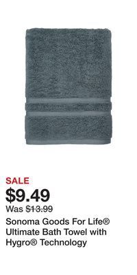 Kohl's Sonoma goods for life® ultimate bath towel with hygro® technology offer