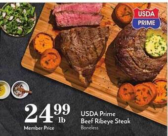 Pavilions Usda prime beef ribeye steak offer