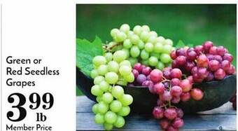 Pavilions Green or red seedless grapes offer