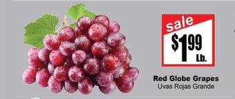 Rancho Markets Red globe grapes offer