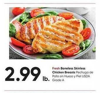 Stater Bros Boneless skinless chicken breasts offer