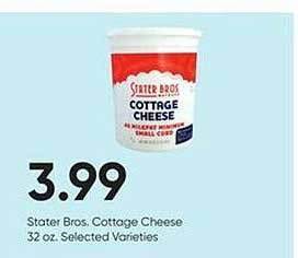 Stater Bros Stater bros, cottage cheese offer