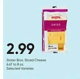 Stater Bros Stater bros, sliced cheese offer