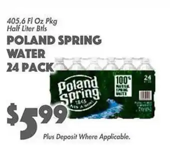 The Food Emporium Poland spring water 24 pack offer