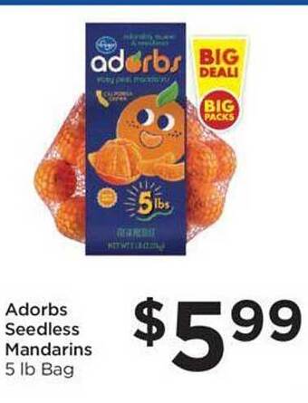 Food 4 Less Adorbs seedless mandarins offer