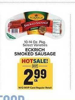 Food Lion Eckrich smoked sausage offer
