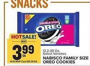 Food Lion Nabisco family size oreo cookies offer