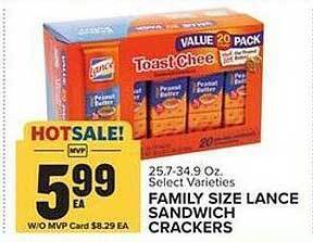 Food Lion Family size lance sandwich crackers offer