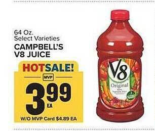 Food Lion Campbell's v8 juice offer