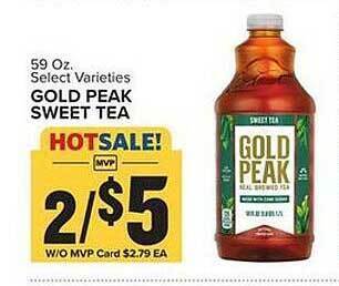 Food Lion Gold peak sweet tea offer