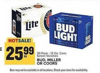 Food Lion Bud, miller or coors offer