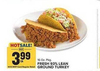 Food Lion Fresh 93% lean ground turkey offer