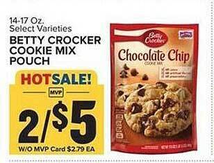 Food Lion Betty crocker cookie mix pouch offer