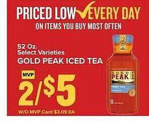 Food Lion Gold peak iced tea offer