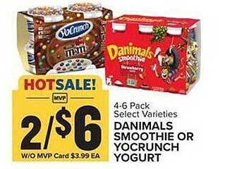 Food Lion Danimals smoothie or yocrunch yogurt offer
