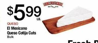 Jons International El mexicano queso cotija cuts offer