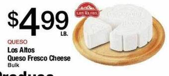 Jons International Los altos queso fresco cheese offer