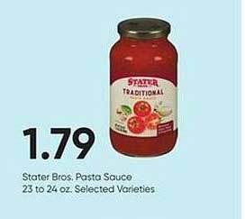 Stater Bros Stater bros, pasta sauce offer