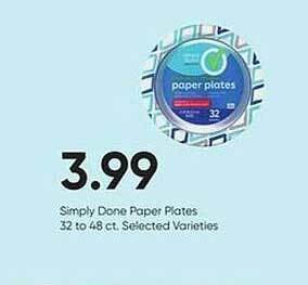 Stater Bros Simply done paper plates offer